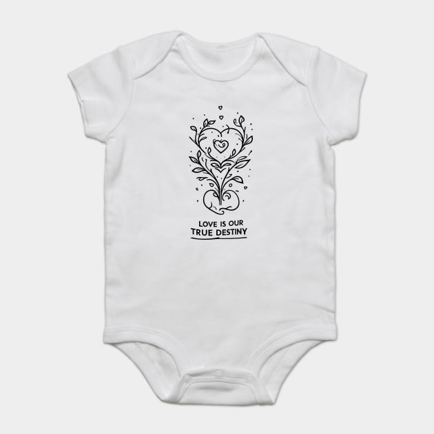 Love is our True Destiny Baby Bodysuit by Frank Ring